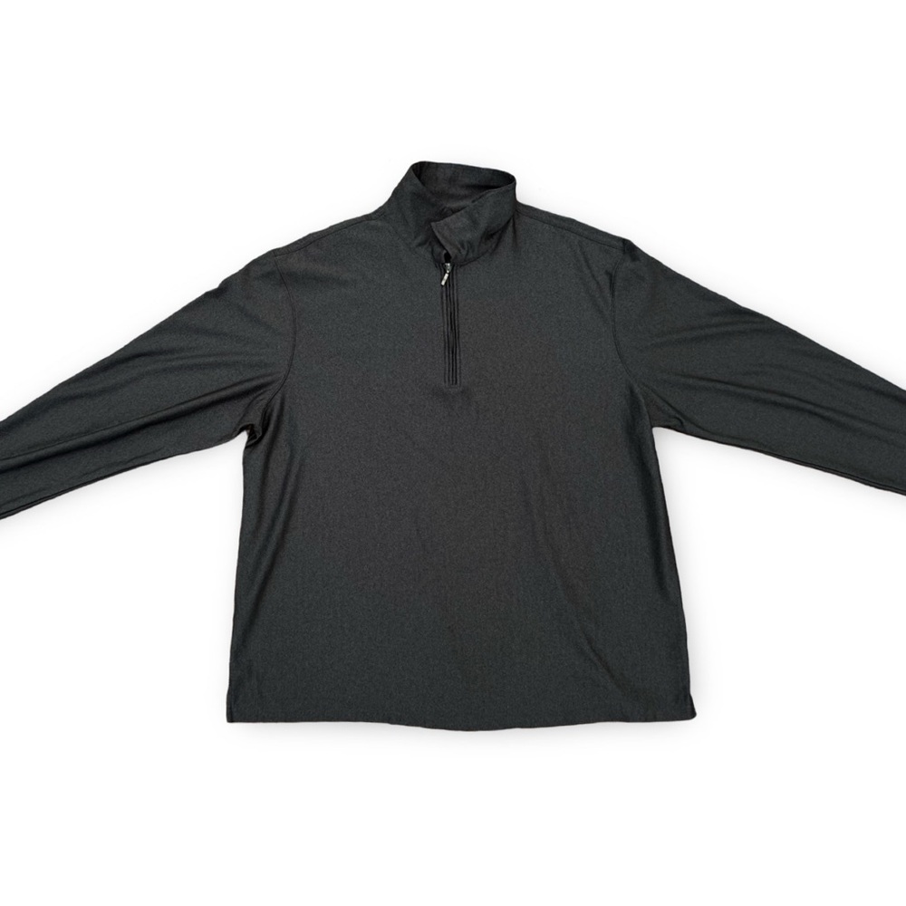 Men’s Grey Haggar 1/4 Zip Long Sleeve Shirt Size XL
